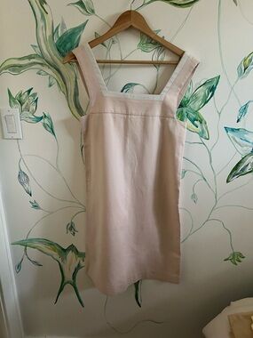Light Pink Square Neck Sleeveless Shift Cacharel Dress